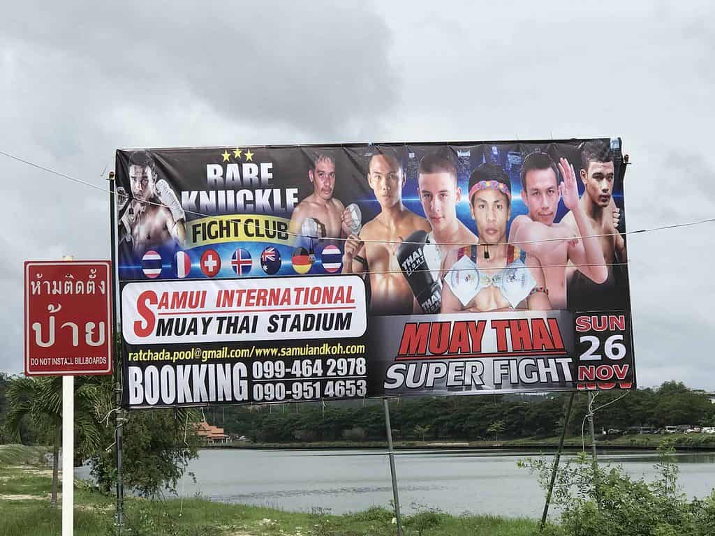 Muay Thai event billboard