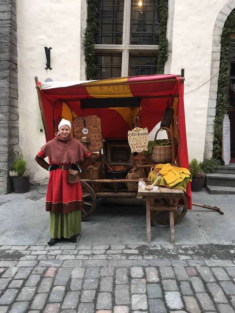 Medieval market booth