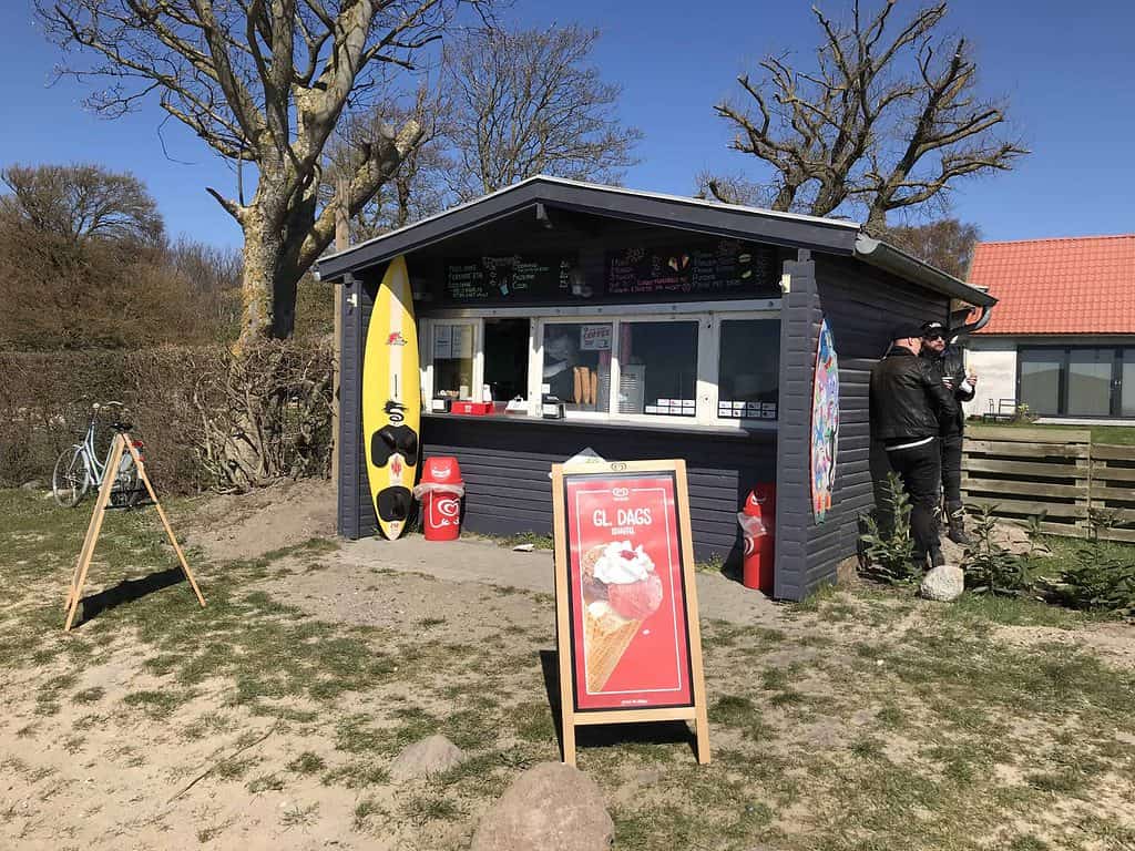 LocaLoco beach bar on the Amarminoen hiking route near Copenhagen, Denmark